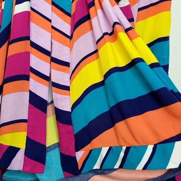Trina Turk Multicolor Stripe Beach Coverup Size Small - Picture 7 of 13